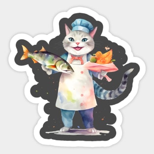 Meowster Chef Sticker